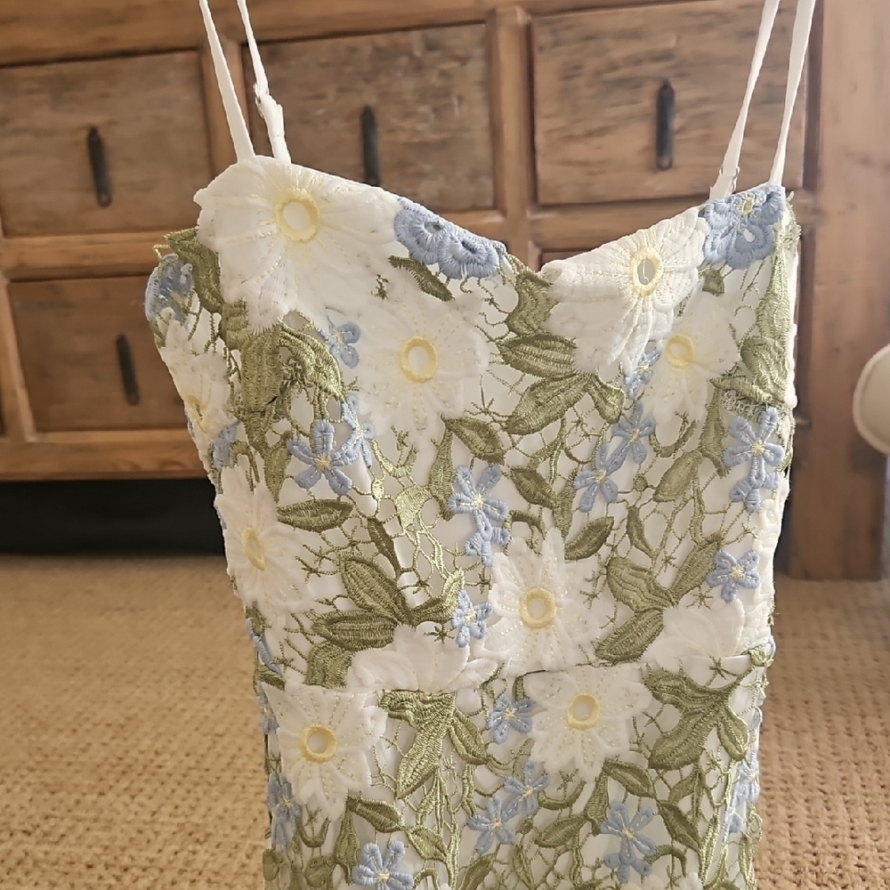 Floral Lace Mini Dress By One And Only Collective. Nwt